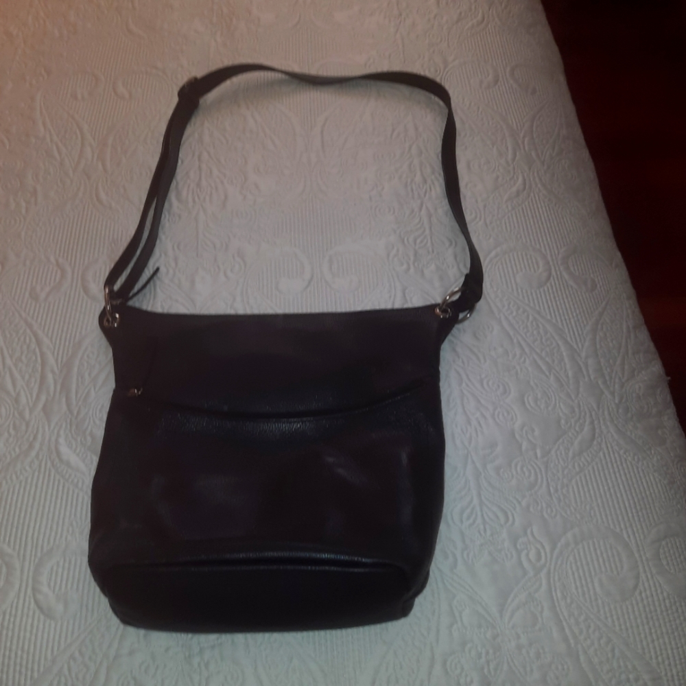 Derek Alexander Black Leather Shoulder Bag
